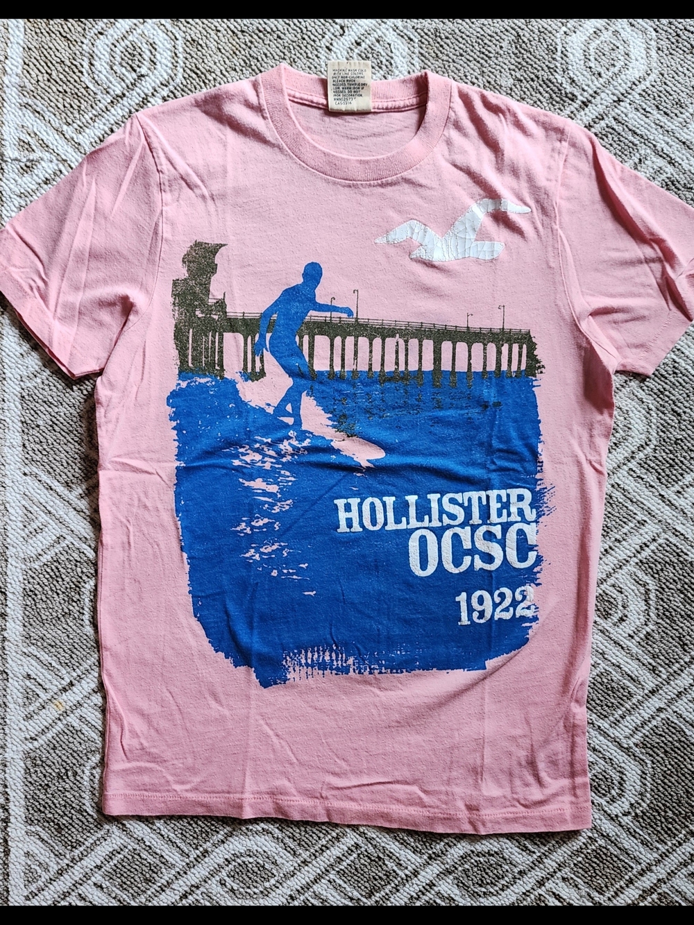 Hollister Pink Graphic Surf T-Shirt